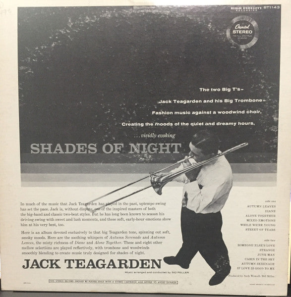 Jack Teagarden : Shades Of Night (LP, Album)