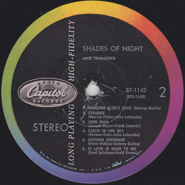 Jack Teagarden : Shades Of Night (LP, Album)
