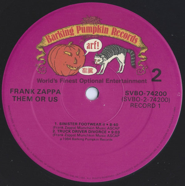 Frank Zappa : Them Or Us (2xLP, Album)