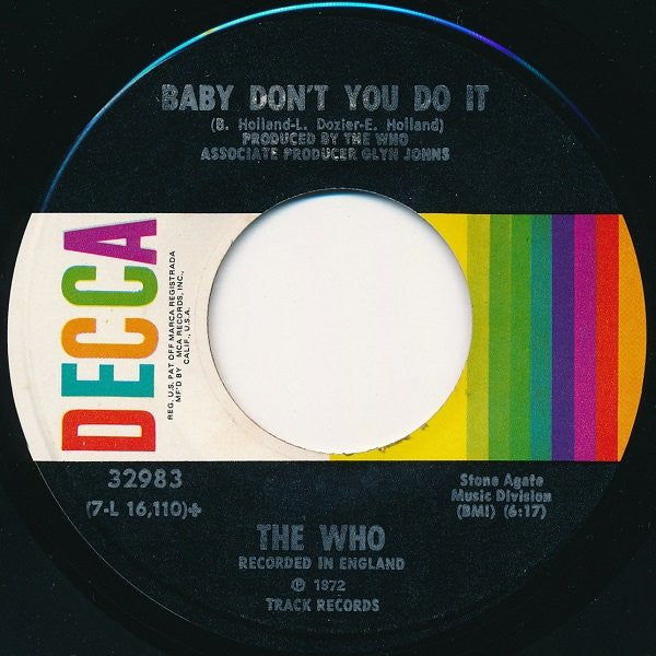 The Who : Join Together (7", Single, Glo)