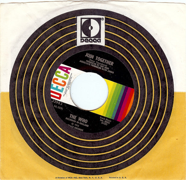 The Who : Join Together (7", Single, Glo)