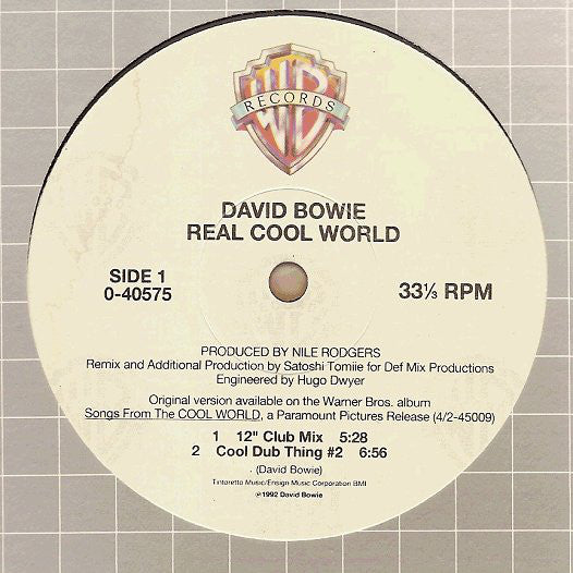 David Bowie : Real Cool World (12", Maxi)