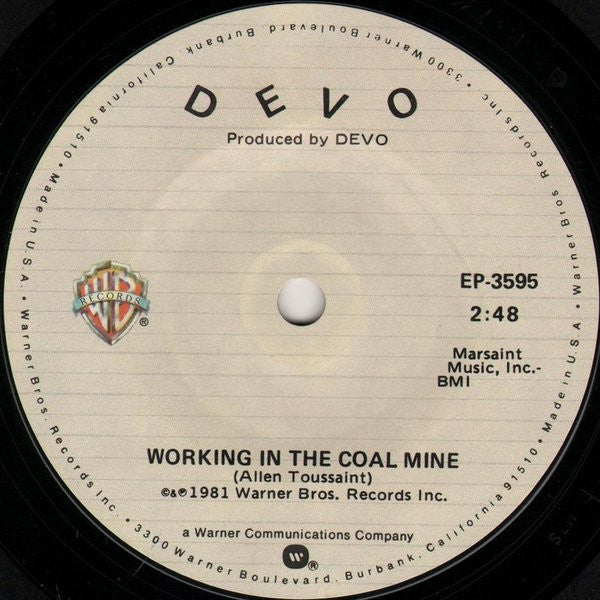 Devo : Working In The Coal Mine (7")