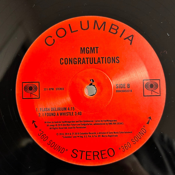 MGMT : Congratulations (2xLP, Album, RE, RM, RP, 180)