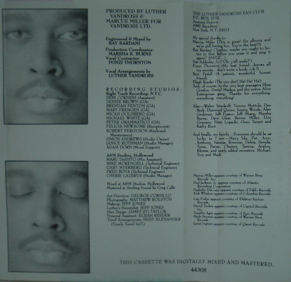 Luther Vandross : Any Love (Cass, Album)