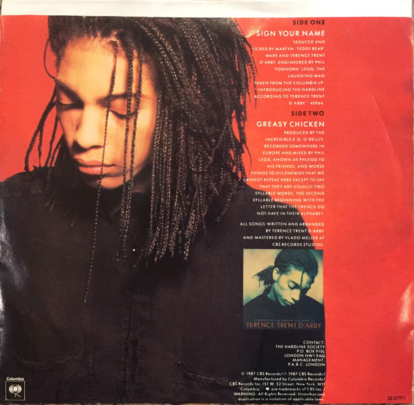 Terence Trent D'Arby : Sign Your Name (7", Single, Styrene)