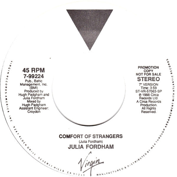 Julia Fordham : Comfort Of Strangers (7", Promo)