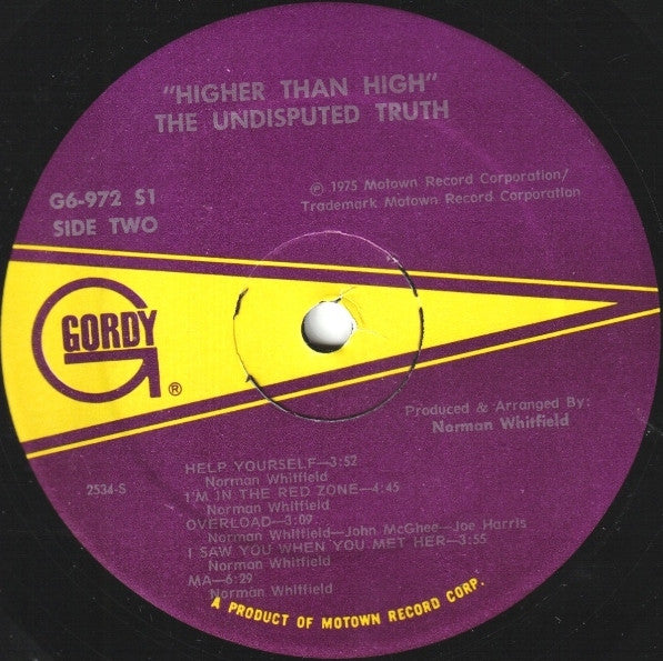 The Undisputed Truth : Higher Than High (LP, Album)