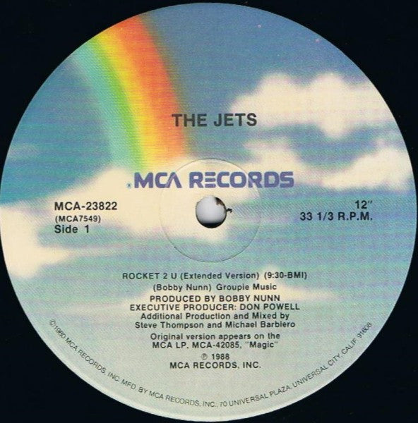 The Jets : Rocket 2 U (12", Single, Pin)
