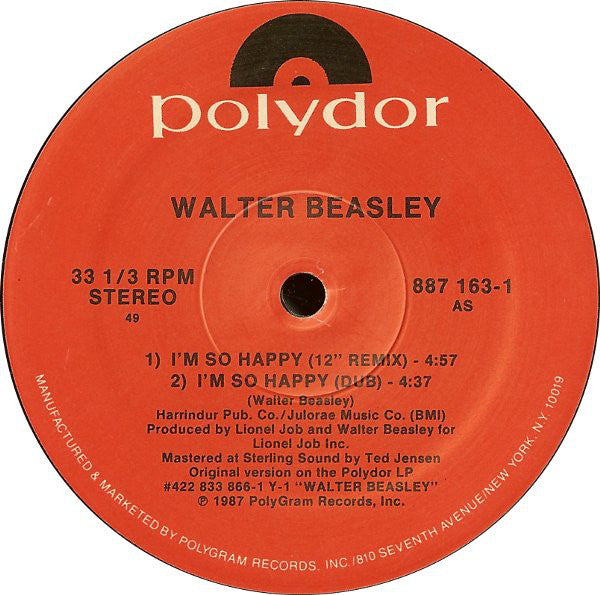 Walter Beasley : I'm So Happy (12", Single, 49)