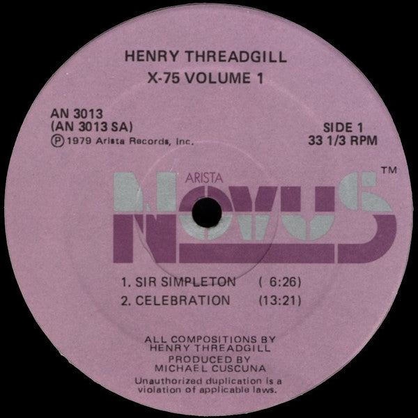 Henry Threadgill : X-75 Volume 1 (LP, Album)