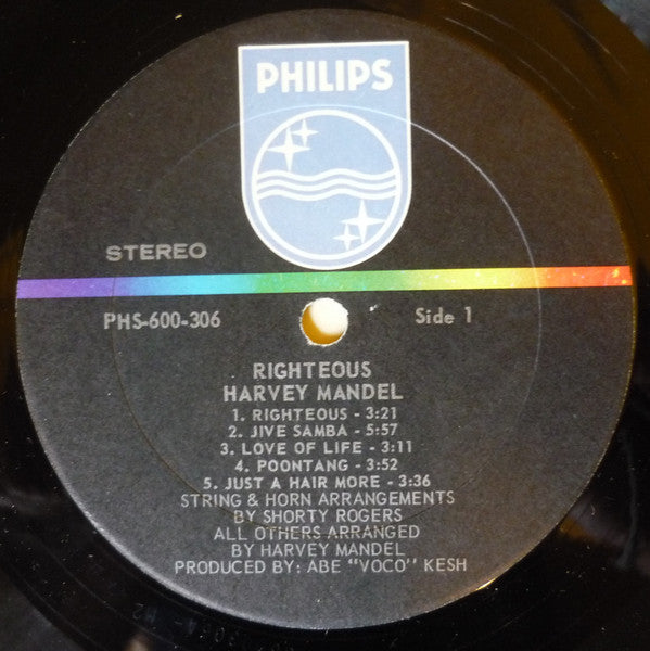 Harvey Mandel : Righteous (LP, Album)