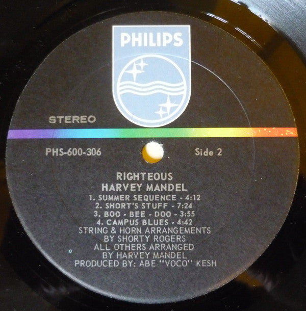 Harvey Mandel : Righteous (LP, Album)