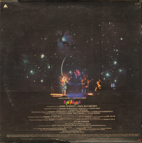 Beatlemania : Beatlemania (Original Cast Album Recorded Live At The Winter Garden Theatre) (2xLP, Album, Club)