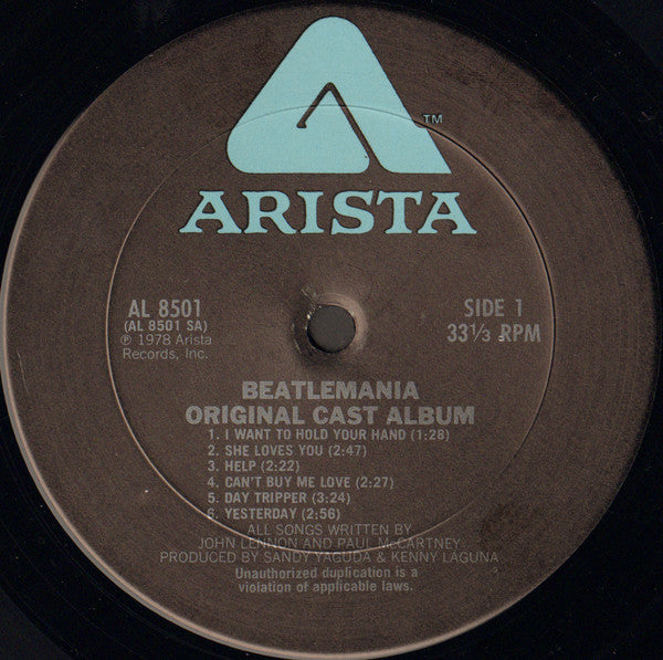 Beatlemania : Beatlemania (Original Cast Album Recorded Live At The Winter Garden Theatre) (2xLP, Album, Club)