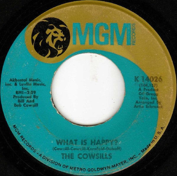 The Cowsills : Hair / What Is Happy? (7", Single)