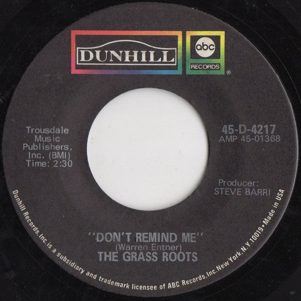 The Grass Roots : Heaven Knows (7", Single)