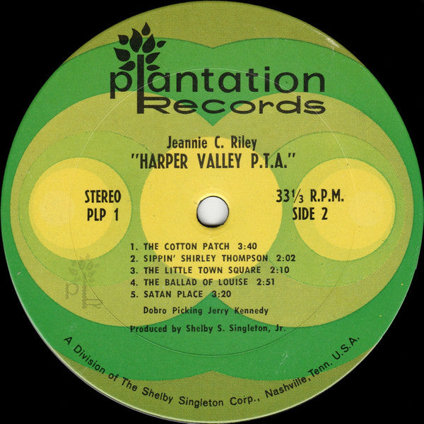 Jeannie C. Riley : Harper Valley P.T.A. (LP, Album, RE, Ter)