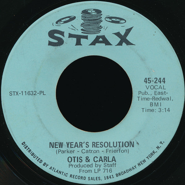 Otis Redding & Carla Thomas : Lovey Dovey / New Year's Resolution (7", Single, PL )