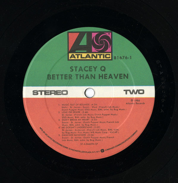 Stacey Q : Better Than Heaven (LP, Album, Spe)