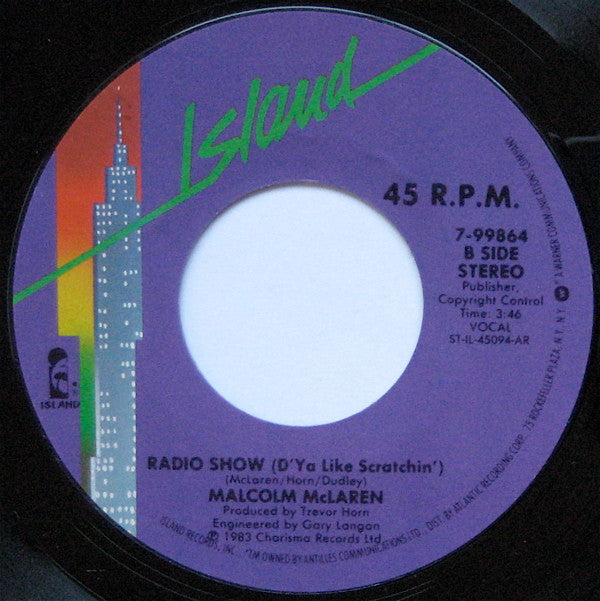 Malcolm McLaren : Double Dutch (7", Styrene, AR )