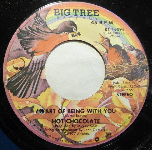 Hot Chocolate : So You Win Again / A Part Of Being With You (7", SP )