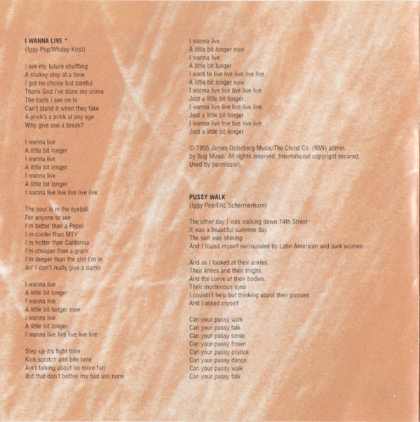 Iggy Pop : Naughty Little Doggie (CD, Album)