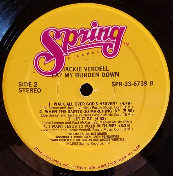 Jackie Verdell : Lay My Burden Down (LP, Album)