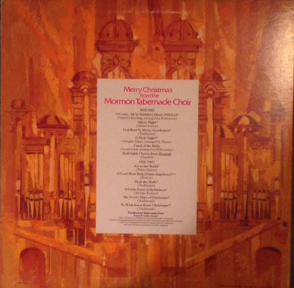 Mormon Tabernacle Choir : Merry Christmas From The Mormon Tabernacle Choir (LP, Comp)