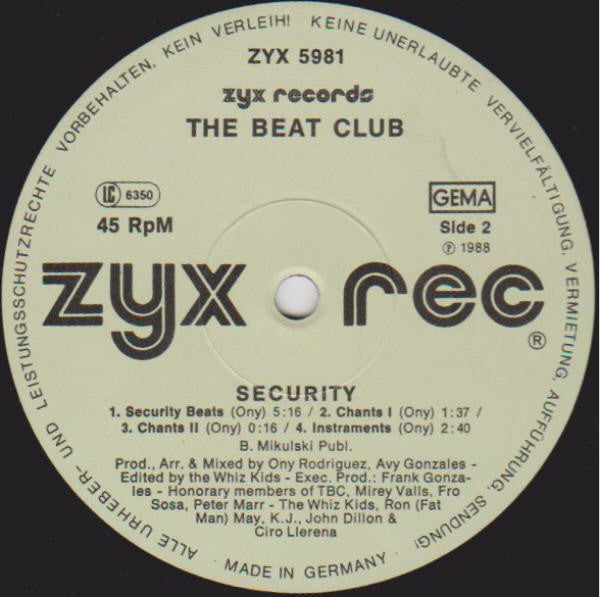 The Beat Club : Security (12", Lig)