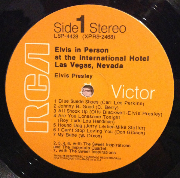 Elvis* : Elvis In Person At The International Hotel Las Vegas, Nevada (LP, Album)