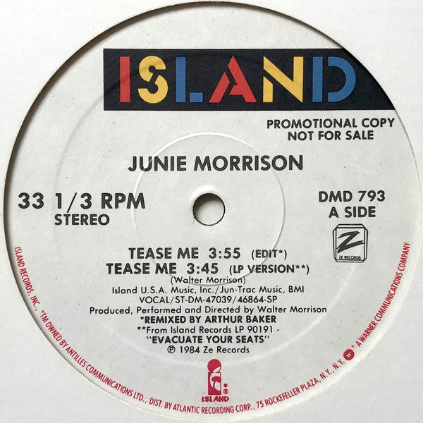 Junie Morrison : Tease Me (12", Promo)