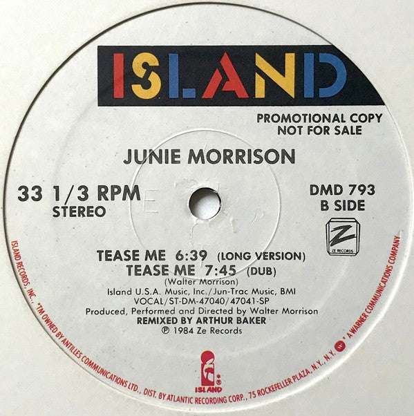 Junie Morrison : Tease Me (12", Promo)