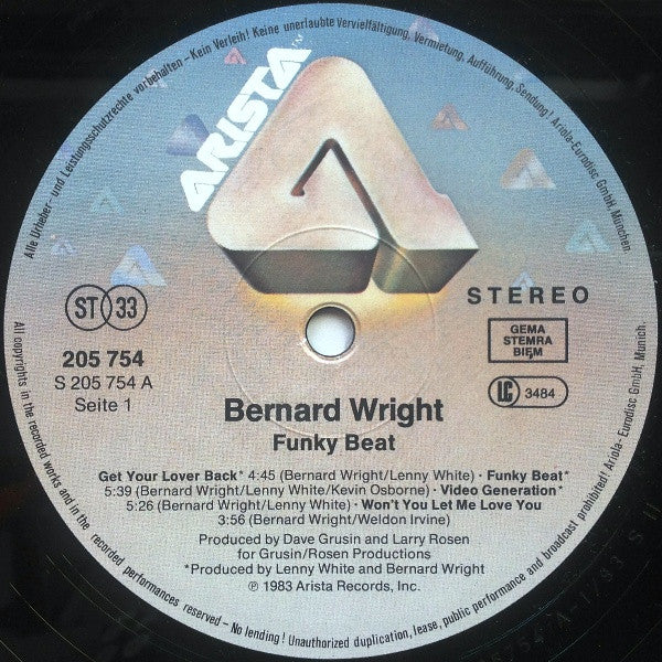 Bernard Wright : Funky Beat (LP, Album)
