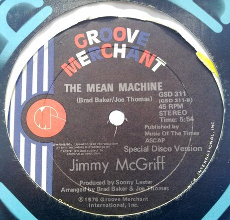 Jimmy McGriff : It Feels So Nice (Do It Again) / The Mean Machine (12", Ltd)