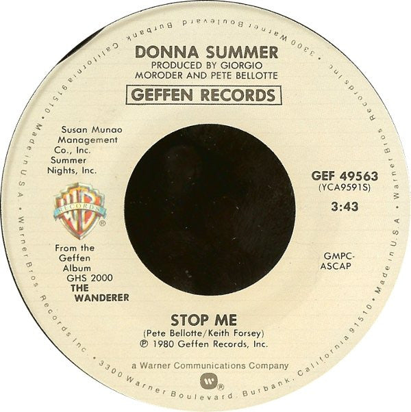 Donna Summer : The Wanderer (7", Single, Eur)