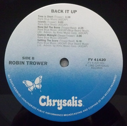 Robin Trower : Back It Up (LP, Album)