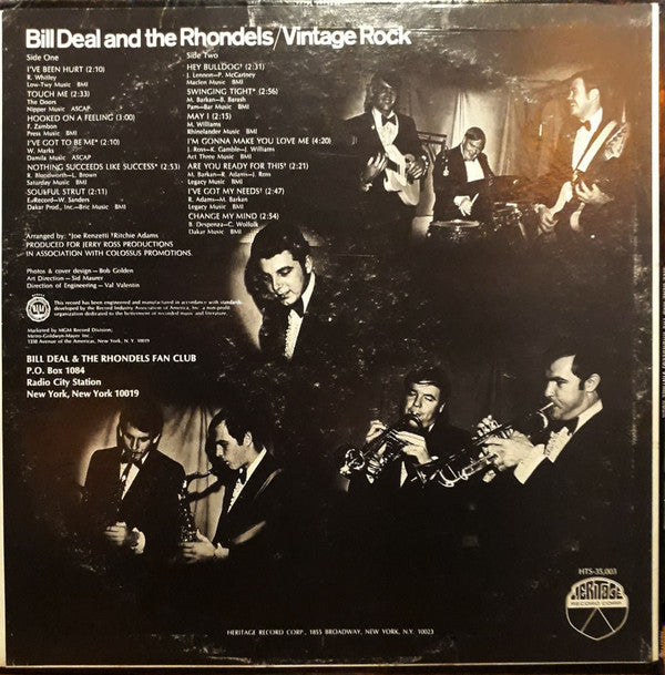 Bill Deal And The Rhondels* : Vintage Rock (LP, Promo)