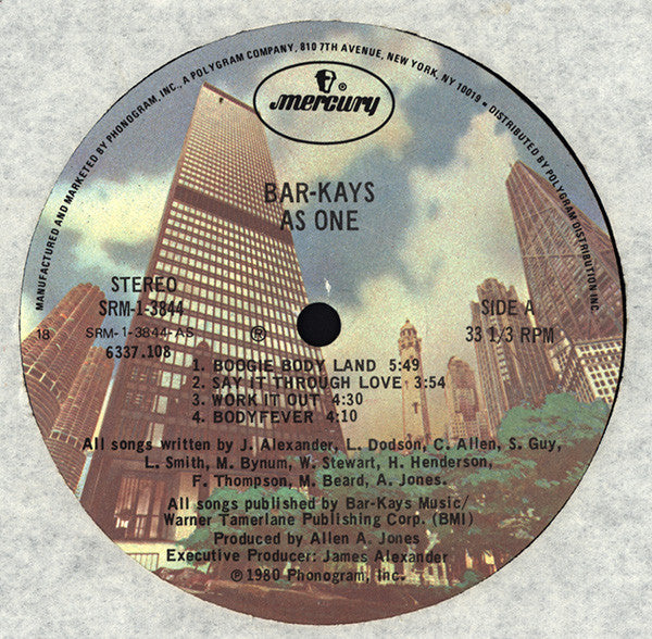 Bar-Kays : As One (LP, Album, 18 )