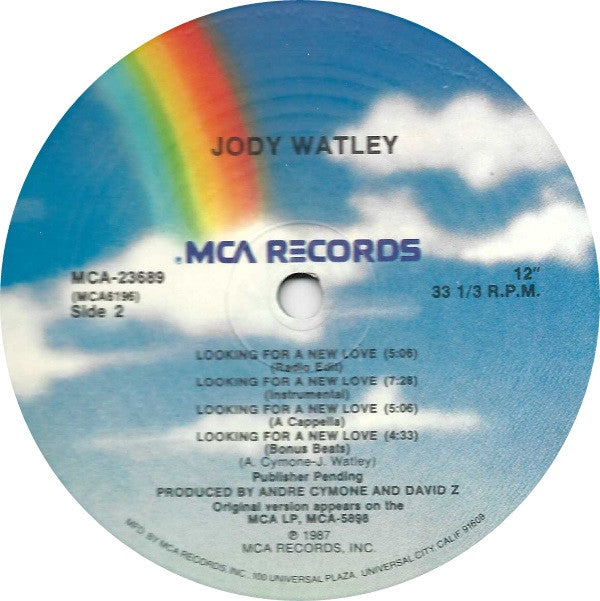 Jody Watley : Looking For A New Love (12", Single, Pin)