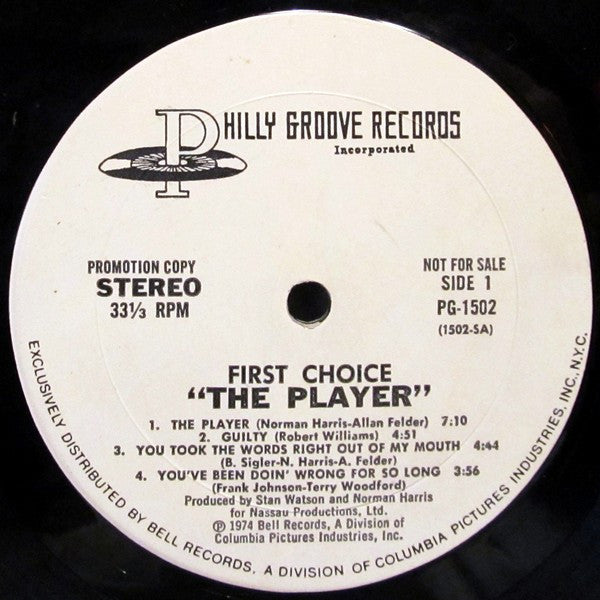 First Choice : The Player (LP, Album, Promo, Mon)
