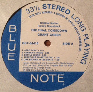 Grant Green : The Final Comedown (Original Motion Picture Soundtrack) (LP, Album)