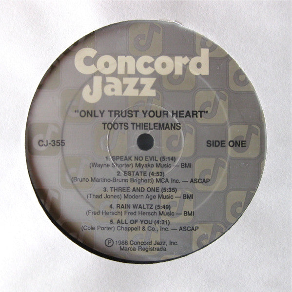 Toots Thielemans : Only Trust Your Heart (LP, Album)