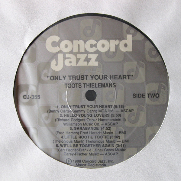 Toots Thielemans : Only Trust Your Heart (LP, Album)