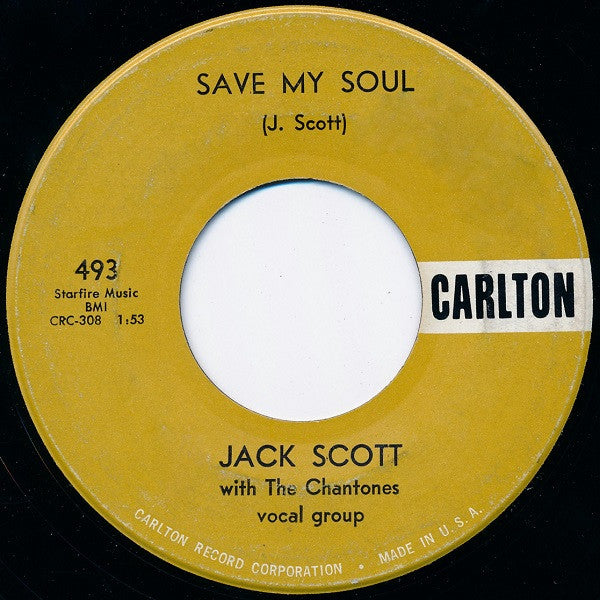 Jack Scott : Goodbye Baby / Save My Soul (7", Single, Scr)