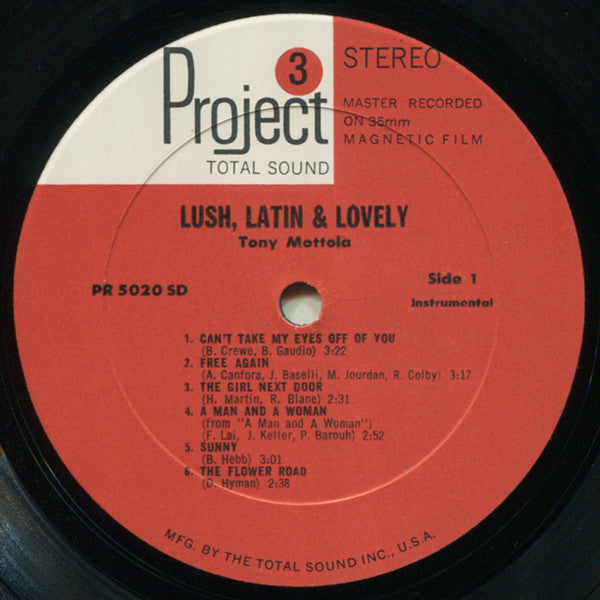 Tony Mottola : Lush, Latin & Lovely (LP, Album)