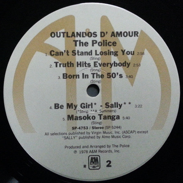 The Police : Outlandos D'Amour (LP, Album, Red)