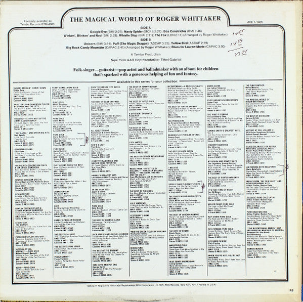Roger Whittaker : The Magical World Of Roger Whittaker (LP, Album, Ind)