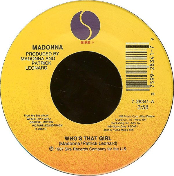 Madonna : Who's That Girl (7", Single, Spe)