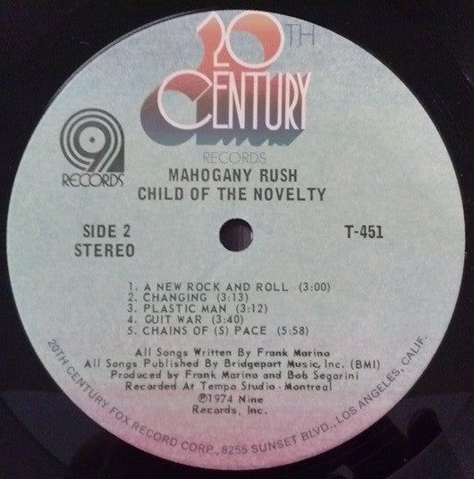 Mahogany Rush : Child Of The Novelty (LP, Album, Ter)